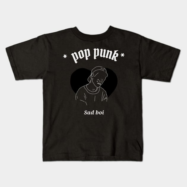 POP PUNK SAD BOI Kids T-Shirt by TeeNZ